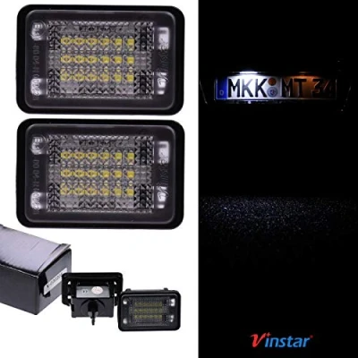 Abbildung von Vinstar LED Kennzeichenbeleuchtung E geprüft CAN Bus 18 LEDs je Modul 6000 Kelvin kompatibel mit X204 GLK 2007 2013