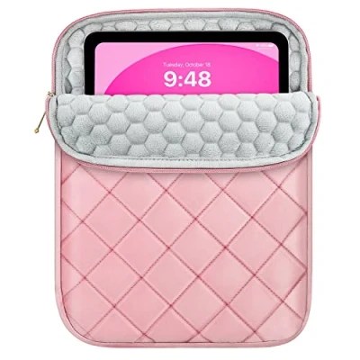 Abbildung von Dadanism 9 11 Zoll Puffy Tablet Tasche Sleeve Kompatibel mit iPad Pro 2024 2018, Air 5/4 10,9, 11&quot; 2024, 10,2 2021 2019, 10. Gen Galaxy Tab S9 FE/A8/A9+, DunkelRosa