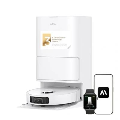 Abbildung von Dreame Mova E30 Ultra Weiß Saug Wisch Roboter mit Absaugstation