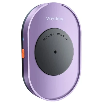 Abbildung von VAYDEER Undetektierbarer Maus Jiggler mit Netzadapter und ON/Off Schalter Mouse Mover Simulator, Treiberfreie Mausbewegung, Simulation für Computer Erwachen