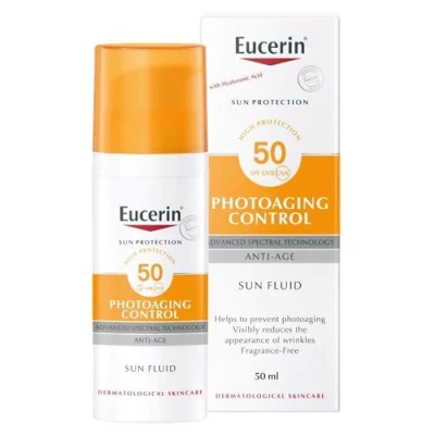 Abbildung von Eucerin Sonnenschutz Sonnenflüssigkeit fürs Gesicht LSF 50 50ml