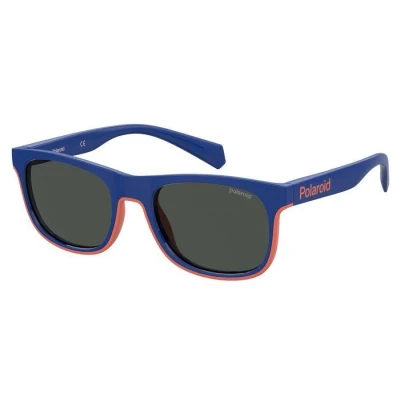 Abbildung von Polaroid Unisex Kinder PLD 8041/s Sonnenbrille, RTC/M9 Blue ORANGE, 47
