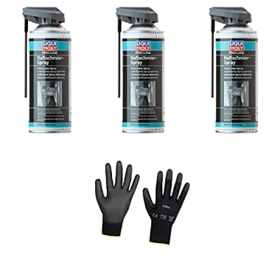 Abbildung von Iloda 3xOriginal Liqui Moly 400ml Pro Line Haftschmierspray 7388 Schutzhandschuhe