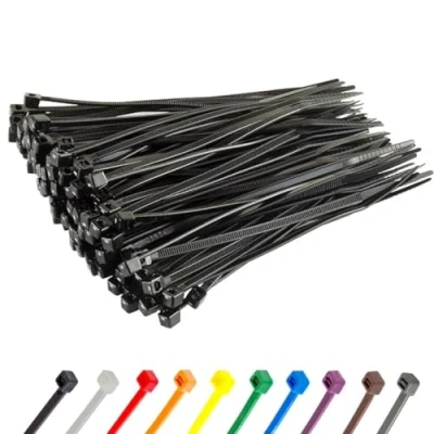 Abbildung von Gocableties Kabelbinder 100 Stück Schwarz, mm x 2,5mm mit 8,1 kg Zugfestigkeit, kleine Größe, dünn, UV Beständig Set