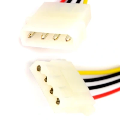 Abbildung von Strom Verlängerung Kabel 4 Polig LP4 Molex Männlich Zum Weiblich 12 cm [12cm]