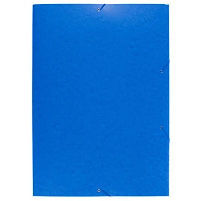 Abbildung von Exacompta 59502E Sammelmappe (Gummizug, 3 Klappen, Manila Karton 600 gm², für DIN A2, 62 x 44 cm) 1 Stück blau