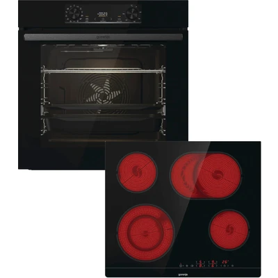 Abbildung von GORENJE Backofen Set &quot;Black Pacific Basic Set&quot;, BOS6737E13BGOT, mit 1 fach Teleskopauszug, Aqua Clean, (Set), ExtraSteam
