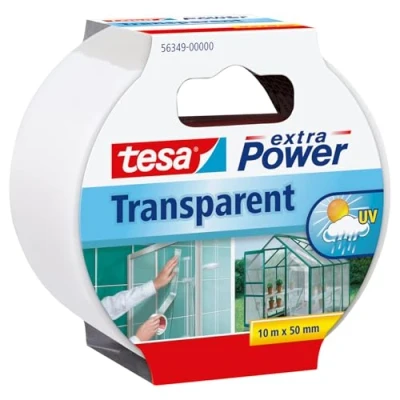 Abbildung von tesa Klebeband Extra Power Gewebeband (Packung) transparent je 10 m : 50 mm