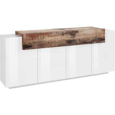 Abbildung von INOSIGN Sideboard &quot;Coro, Kommode, Schrank, Kredenz, grifflos mit Einlegeböden&quot;, 1 klappe,4 Türen, Doppeltiefe, B/T/H 200x45x85,6cm