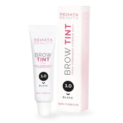 Abbildung von Renata Beauty Augenbrauenfarbe Premium Augenbrauen Färbemittel 15 ml anpassbaresund langanhaltende Farbe für 4 Wochen sicher und sanft in Farben erhältlich [Schwarz]