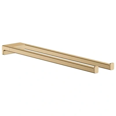 Abbildung von hansgrohe Handtuchstange AddStoris, Handtuchhalter 44.5cm, Badetuchhalter, Brushed Bronze