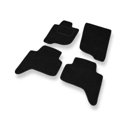Abbildung von Mossa Fußmatten Auto kompatibel mit Mitsubishi L200 IV (2006 2015) schwarz Automatten Autoteppiche 1
