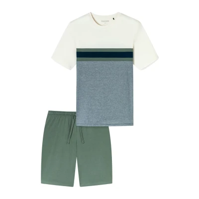 Abbildung von Schiesser Casual SET Nachtwäsche Set, Herren, Größe: 50, Khaki