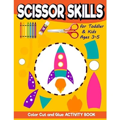 Abbildung von Color Cut and Glue Activity Book : Scissor Skills for Toddler Kids ages 3 5: Preschool Workbook Cutting Pasting Toddlers. Jumbo Size.