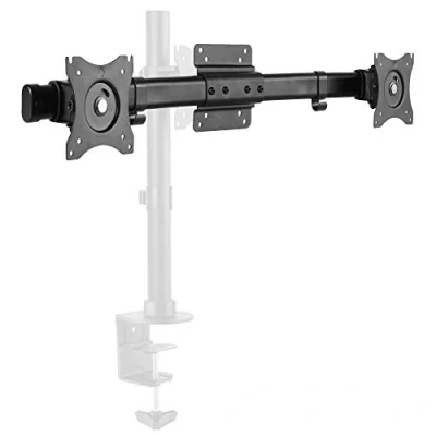 Abbildung von RICOO Monitorarm Dual Monitorhalterung Adapter für Monitor Halterung Arme Computermonitore CZ0012 bis 27 Zoll Tischhalterung 2 Monitore Bildschirmhalterung Tisch Bildschirm VESA Monitorhalter