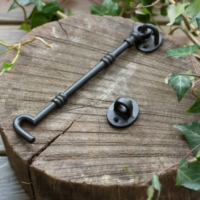 Abbildung von Antikas Fallhaken, Sturmhaken, Fensterhaken, Kajütenhaken mit Öse 20 cm