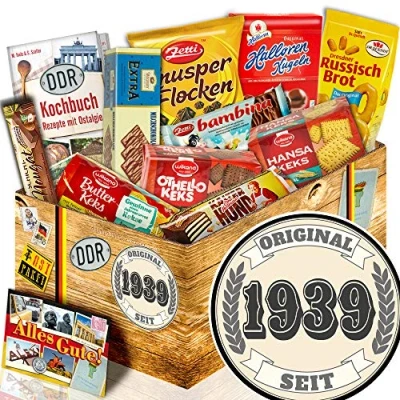 Abbildung von Kekse als Geschenk verpacken/DDR Box/Original seit 1939 / Zum Geburtstag