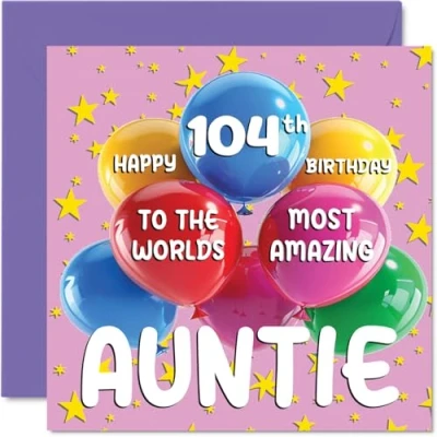 Abbildung von Stuff4 Geburtstagskarte für Tante zum 32. Geburtstag World&#039;s Most Amazing Auntie vom Neffen Nichte, 145 mm x mm, und