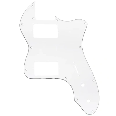 Abbildung von Musiclily Pro 12 Löcher Bedeckt HH Gitarren Schlagbrett Pickguard für USA/Mexico Fender 72 Tele Thinline Style E Gitarre, 3 lagig Weiß
