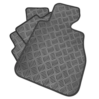 Abbildung von Gummi Auto Fußmatten Set, kompatibel / Ersatz für Renault Clio (MK 4) (Baujahr 2013 Datum), maßgeschneiderte Matten, strapazierfähig, wasserdicht, rutschfest