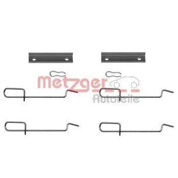 Abbildung von METZGER 109 1125 Zubehörsatz, Scheibenbremsbelag PEUGEOT: 206 Schrägheck, 306 106 II RENAULT: CLIO 2, Megane I Grandtour