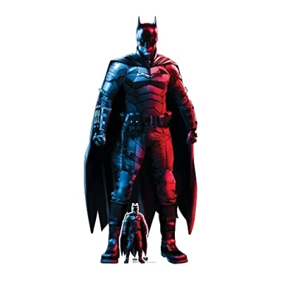 Abbildung von STAR CUTOUTS SC4215 Batman Red Blue Robert Pattinson Pappaufsteller Perfekt für Geburtstage, Geschenke, Partys &amp; Fans