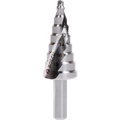 Abbildung von Bosch Accessories 2609255115 HSS Stufenbohrer 4 20 mm Gesamtlänge 75 3 Flächenschaft 1 St.