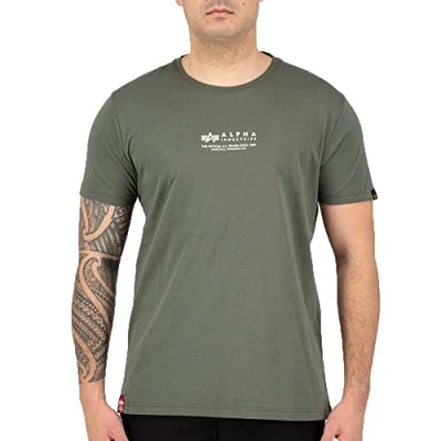 Abbildung von Alpha Industries Wording Tshirt print, Herren, Größe: 3XL, Dark olive