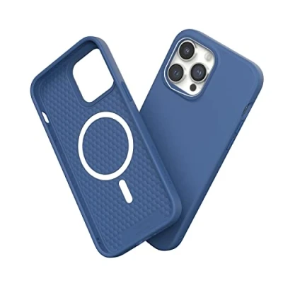 Abbildung von RhinoShield Case kompatibel mit [iPhone 14 Pro Max] SolidSuit MagSafe Stoßdämpfende &amp; schlanke Schutzhülle Premium Finish 3.5 Meter Fallschutz Kobaltblau