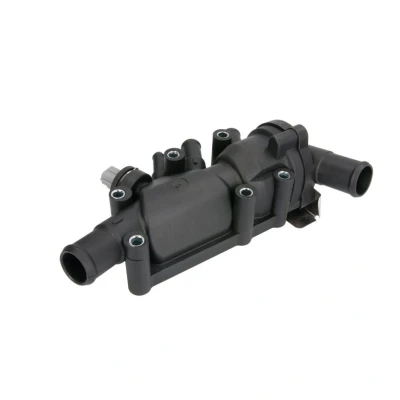 Abbildung von THERMOTEC D2G017TT Kühlwasserthermostat 82 mit Dichtung Sensor Gehäuse, Kunststoffgehäuse FORD: KA Schrägheck