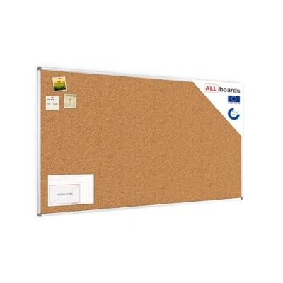 Abbildung von ALLboards Pinnwand mit Aluminiumrahmen 180x100cm, Korktafel Korkwand Kork