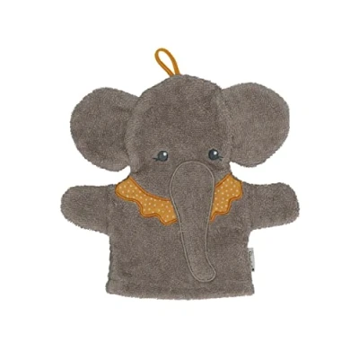 Abbildung von Sterntaler Baby Unisex Waschhandschuh GOTS Spiel und Elefant Eddy Waschlappen Kinder, Babywaschlappen grau