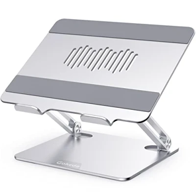 Abbildung von Gokeda Laptop Ständer, ergonomischer Laptopständer aus Aluminium für den Schreibtisch, Notebook Stand mit Belüftungsöffnung, Kompatibel MacBook Air/Pro, Dell, HP, Lenovo, weiteren 10 15,6&quot; Laptops