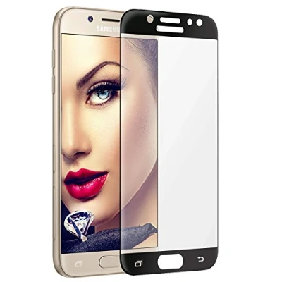 Abbildung von mtb more energy® Gewölbtes 3D Schutzglas kompatibel mit Samsung Galaxy J7 2017 (SM J730, 5.5&#039;&#039;) schwarz 9H 2.5D Curved Full Display Glasfolie