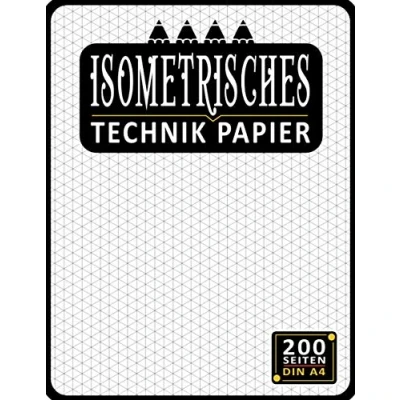 Abbildung von Isometrisches Zeichnen Din A4 200 Sleiten Dreiecknetzpapier Isometriepapier Isometrie 3D Zeichenblock Isometrieblock: Zeichenbuch mit ... Studierende Millimeterpapier Notizbuch 2
