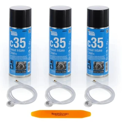 Abbildung von Need4Street 3er Pack BIZOL Diesel Intake Clean+ C35 Turbolader Reiniger 400ml mit Entriegelungskeil, AGR zur Reinigung von Luftansaugsystemen, reduziert Kraftstoffverbrauch
