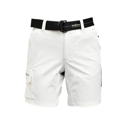 Abbildung von crazy4sailing Unisex Deckshorts Segelhose Shorts kurz wasserabweisend, Farbe:weiß, Größe:XL