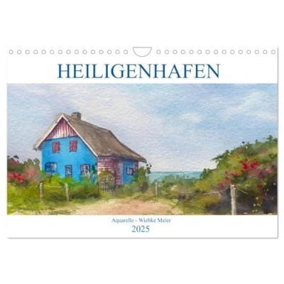 Abbildung von Heiligenhafen in Aquarell (Wandkalender 2025 DIN A4 quer), CALVENDO Monatskalender