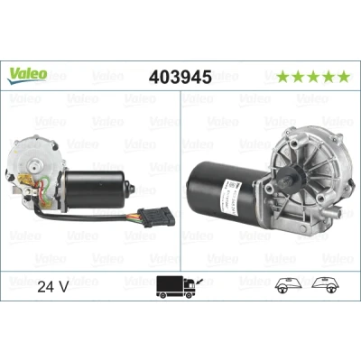 Abbildung von VALEO ORIGINAL PART 403945 Scheibenwischermotor 24 vorne für Links /Rechtslenker