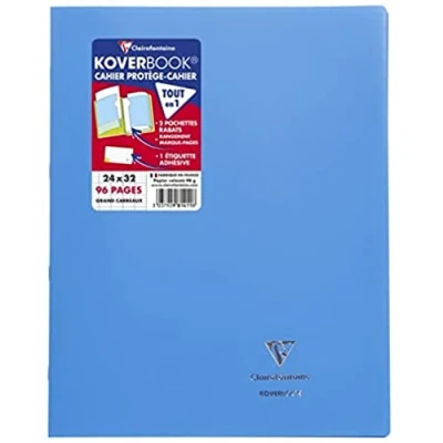 Abbildung von Clairefontaine 981416C Packung mit 10 Heften Koverbook DIN A4+, 24x32cm, 48 Blatt Französische Lineatur, 90g, Einband PP, Gelb, 1 Pack