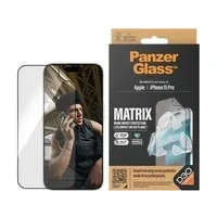 Abbildung von Apple iPhone 15 Pro Schutzfolie PanzerGlass Matrix Recycled Ultra Wide Fit Anti Bacterial Screenprotector incl. applicator ﻿Ultra