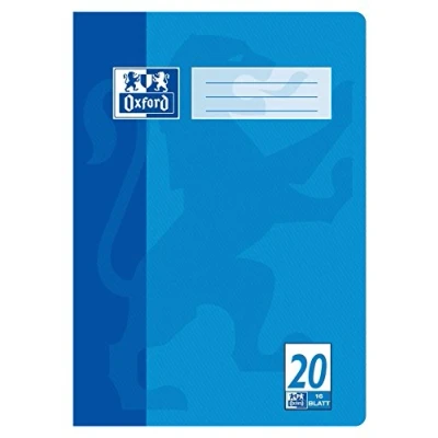 Abbildung von OXFORD Schulheft Schule, A4, blanko (Lineatur 20), mit Optik Papier, ungelocht, 16 Blatt
