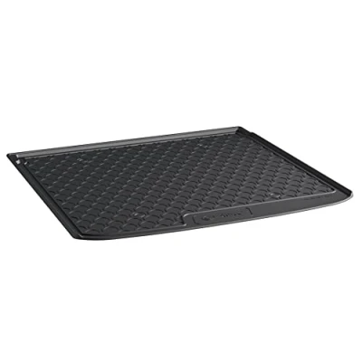 Abbildung von AROBA GL1521 Design Kofferraumwanne kompatibel mit Skoda Enyaq ab BJ. 04.2021&gt; für hohen Ladeboden Kofferraummatte passgenau erhöhtem Rand Farbe schwarz