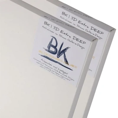 Abbildung von 2X BK extra DEEP Keilrahmen 60x80cm Leinwände auf 60x80 cm hohe mit Leinwandtuch, rechteckige malfertige bespannte zum Malen