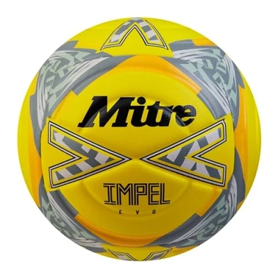 Abbildung von Mitre Impel Evo 24 Fußball, Unisex, für Erwachsene, Fluo Gelb/Schwarz/Kreisgrau, 5