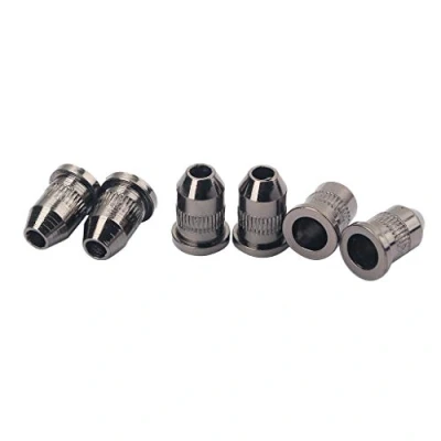 Abbildung von 6 x Chrome Gitarre Saite durch Körper Hülse 8 cm Saitendurchführungshülsen für Telecaster