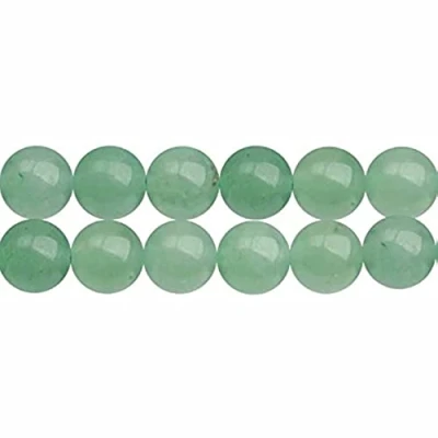 Abbildung von SKYBEADS Natürliche Echte Grüner Aventurin Halbedelstein Perlen Runde 12mm für Armbänder Ohrringe Schmuckherstellung Auffädeln 38cm Strang Approx 30 Stück