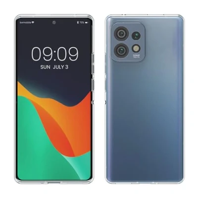 Abbildung von kwmobile Hülle kompatibel mit Motorola Edge 40 Pro/Edge+ (2023) Silikon Handyhülle Transparent Handy Case in