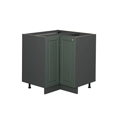 Abbildung von Vicco Eckunterschrank Fame Line, Grün Gold Landhaus/Anthrazit, 80.5 cm ohne Arbeitsplatte