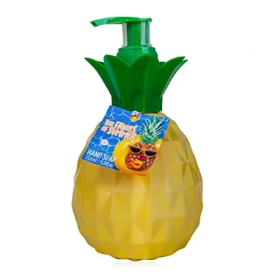Abbildung von Accentra Flüssigseife Spender Handseife Flüssig Seifenspender Ananas Duft Seife Deko mit Sommer 350 ml, Gelb